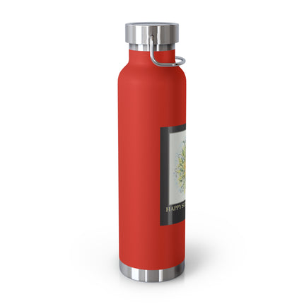 Happy Summer Solstice Copper Vacuum Bottle — 22oz Sun & Greenery