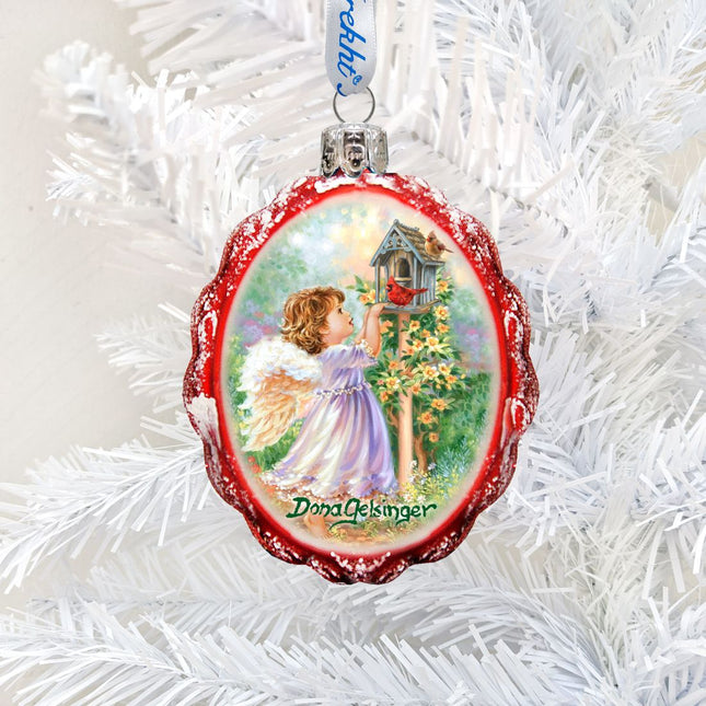 Angels Are Near Mercury Glass Ornament by D. Gelsinger - Nativity Holiday Decor - 778116-DG-0