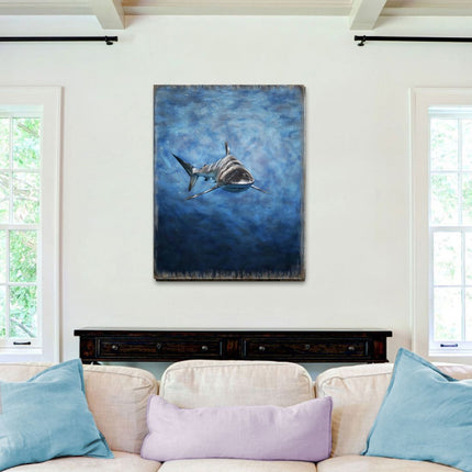 Shark Art Wooden Wall Art by Nature Wonders - Nature Wildlife Decor  - 95389B-0