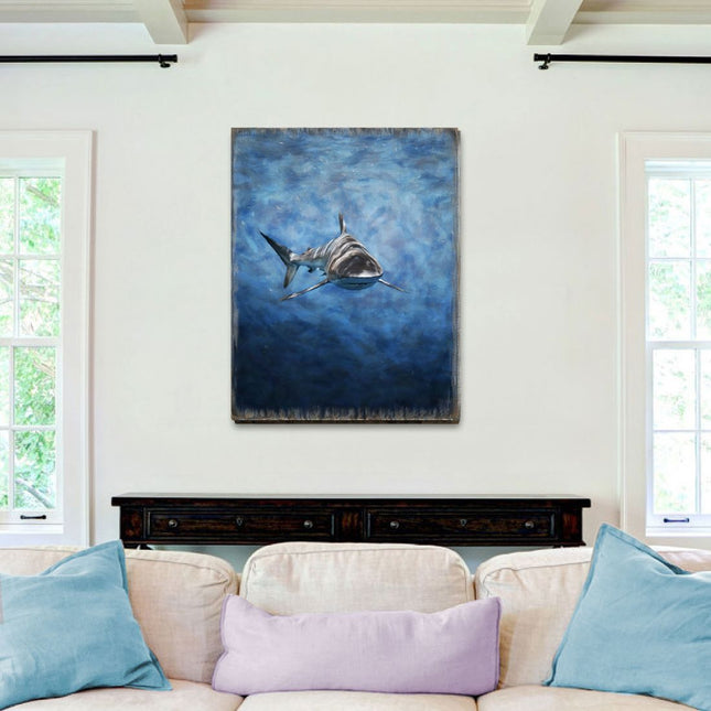 Shark Art Wooden Wall Art by Nature Wonders - Nature Wildlife Decor  - 95389B-0