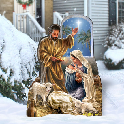 Glory to God Nativity Outdoor Decor by D. Gelsinger - Nativity Holiday Decor - 8461045F-DG-0