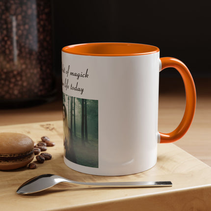 Magick Forest Accent Coffee Mug — "May a little bit of magick float into your life today"
