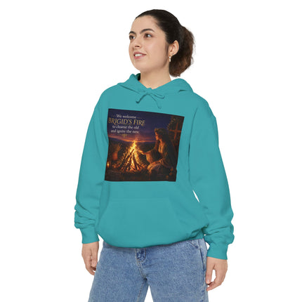Campfire Night Hoodie — "We Welcome Brigid’s Fire" Celtic Bonfire Hoodie
