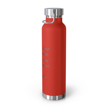 Mark Twain Quote Bottle – 22oz Copper Insulated Flask with Wit