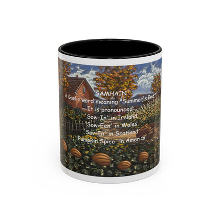 Samhain Pumpkin Spice Accent Coffee Mug — Autumn Harvest 11/15oz