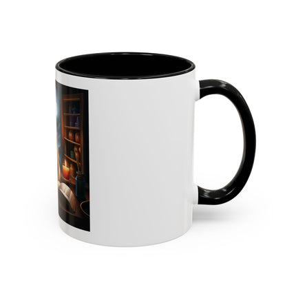 Moonlit Witch Cats Coffee Mug — Gothic Cat Magic Tea Cup (11/15oz)