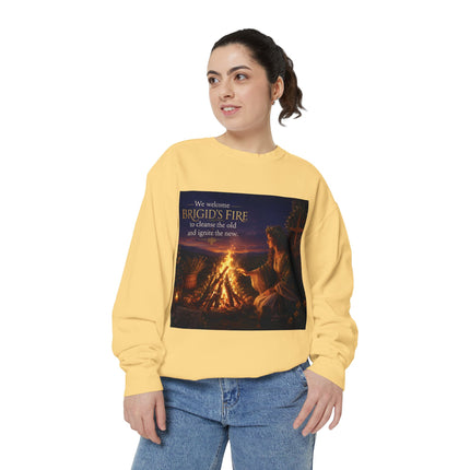 Brigid's Fire Sweatshirt — Celtic Pagan Imbolc Winter Ritual Crewneck