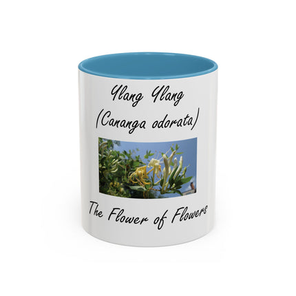 Ylang Ylang Coffee Mug – 11oz “Flower of Flowers” Ceramic Cup