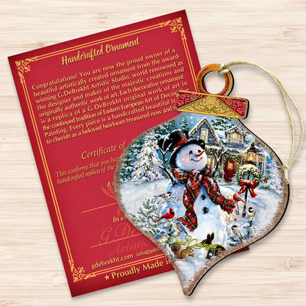 Old Fashioned Christmas Wooden Ornaments by Gelsinger - Christmas Santa Snowman Decor - 8031023-1563-3