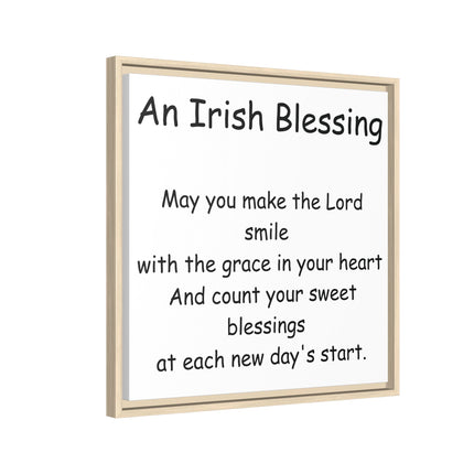 Canvas Wall Art — “An Irish Blessing” Framed Matte Print