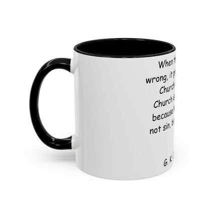 Inspirational Quote Coffee Mug - Chesterton Wisdom - 11oz Gift