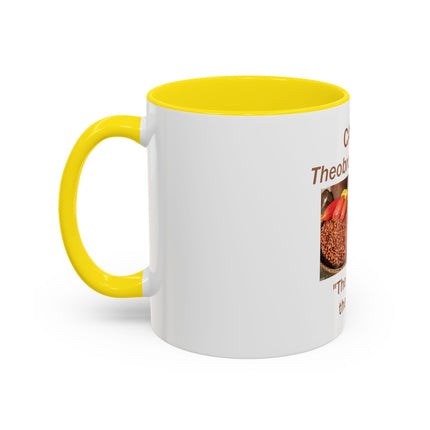 Cacao Coffee Mug – "The Food of the Gods" Botanical Cocoa Illustration (11/15 oz)