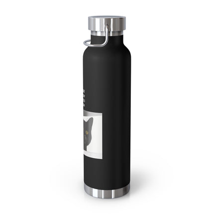 ‘No Worries Only Meow’ – 22oz Copper Bottle for Cat Lovers
