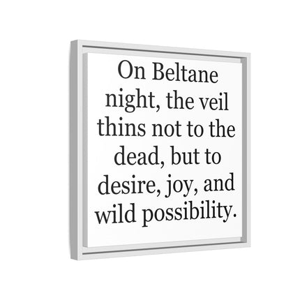 Beltane Quote Canvas Print — "On Beltane night..." Framed Wall Art