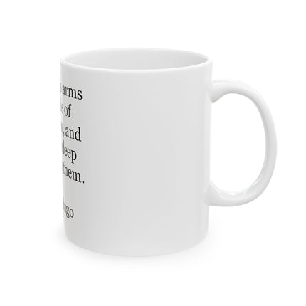 Ceramic Mug - "A mother's arms are made of tenderness" Victor Hugo Quote
