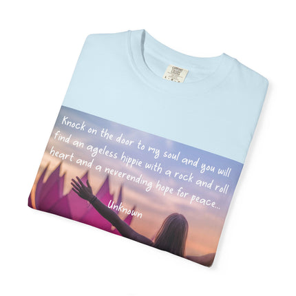 Inspirational Unisex Garment-Dyed T-shirt for Peace Lovers