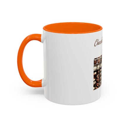 Chocolate Is Brain Fuel Coffee Mug — Chocolate Lovers Accent Mug (11/15oz)