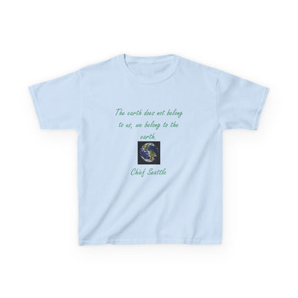 Kids Tee – “We Belong to the Earth” Quote – Eco-Friendly