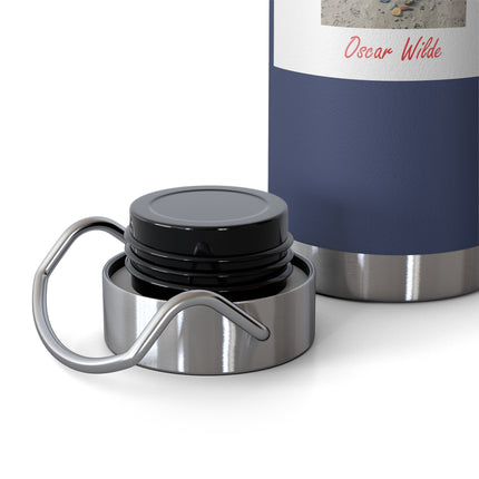 Motivational Copper Insulated Water Bottle - 22oz, Heart Design, Perfect Gift for Loved Ones