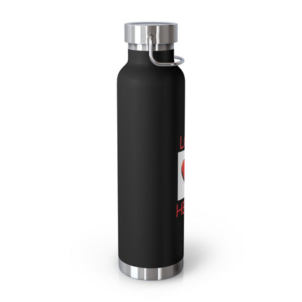 Insulated Bottle — "Love Heals" 22oz Copper Vacuum Water Bottle