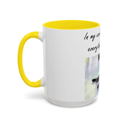 Black Cat Accent Ceramic Mug – “A Cat Makes Everything Better” – 15oz