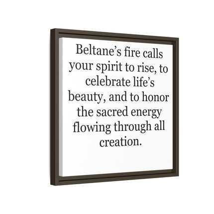 Beltane Fire Inspirational Framed Canvas Print