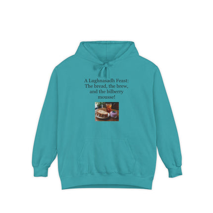 Lughnasadh Feast Hoodie — “A Lughnasadh Feast: The bread, the brew, and the bilberry mousse!”