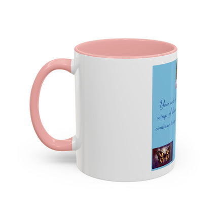 Butterfly Kindness Accent Coffee Mug — Rumi Inspirational Quote (11/15 oz)