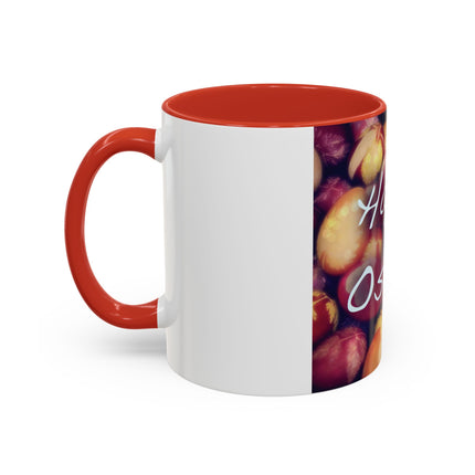 Ostara Accent Mug – 11oz Ceramic Cup with Colored Egg Design
