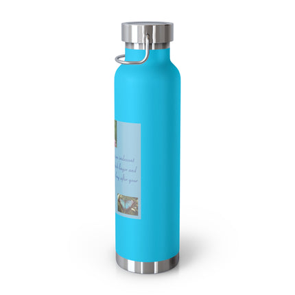 Inspirational Copper Vacuum Insulated Bottle - 22oz Rumi Quote