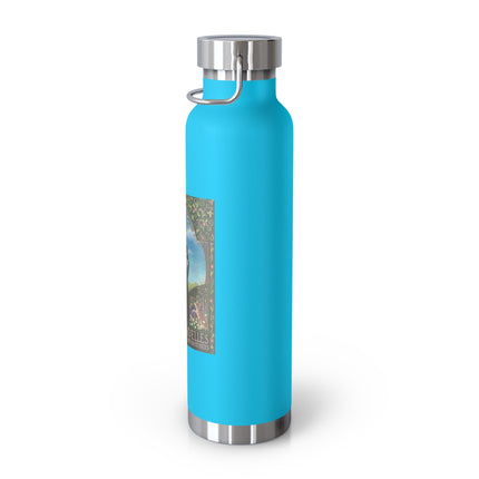 St. Gertrude of Nivelles Copper Vacuum Bottle — Patron Saint of Cats & Gardeners, “Original Crazy Cat Lady” 22oz