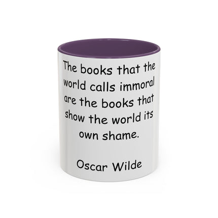 Oscar Wilde Accent Mug – “Books & Shame” – 11oz Ceramic Inspiration