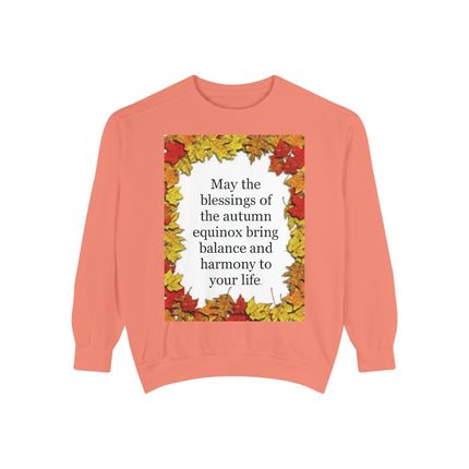 Autumn Equinox Blessings Sweatshirt – Fall Leaves Harmony Crewneck