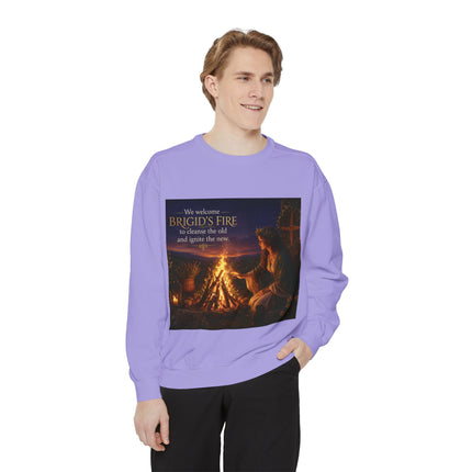 Brigid's Fire Sweatshirt — Celtic Pagan Imbolc Winter Ritual Crewneck