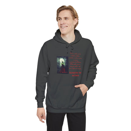 Witch Healer Hoodie — "Blessed Be the Witches" Meditative Witch Prayer Design