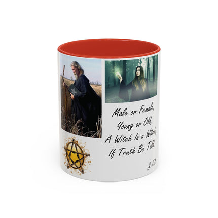 “A Witch Is a Witch” Accent Mug – 11oz Ceramic | Magical & Inclusive