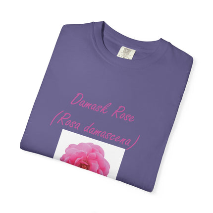 Damask Rose Unisex T-shirt - The Queen of Flowers Design