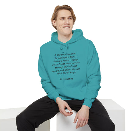 Inspirational St. Augustine Quote Hoodie — Christian Faith Prayer Pullover