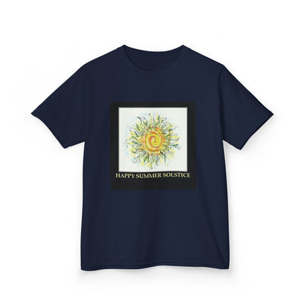 Kids Summer Solstice Tee - Happy Sun Design for Celebrations