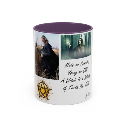 “A Witch Is a Witch” Accent Mug – 11oz Ceramic | Magical & Inclusive