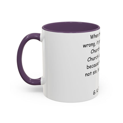 Inspirational Quote Coffee Mug - Chesterton Wisdom - 11oz Gift