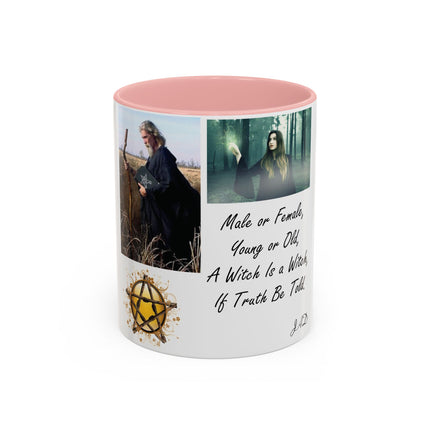 “A Witch Is a Witch” Accent Mug – 11oz Ceramic | Magical & Inclusive