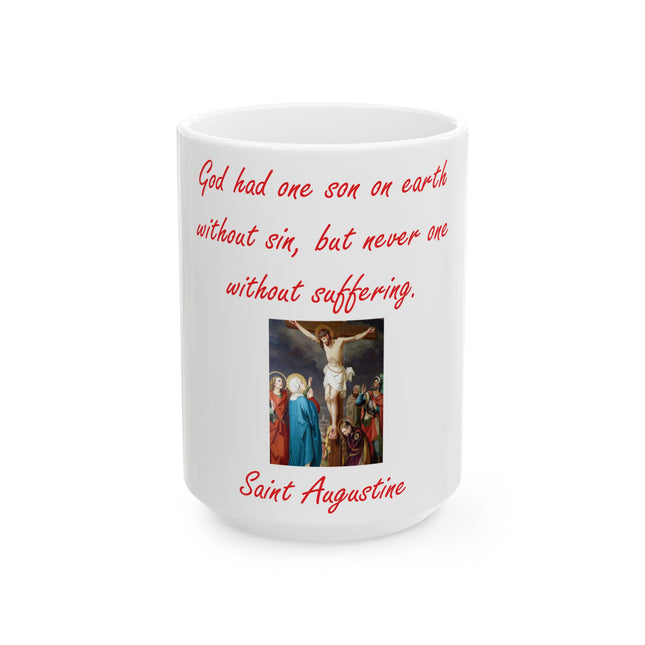 Saint Augustine Quote Mug – 15oz Ceramic Gift for Faith Moments