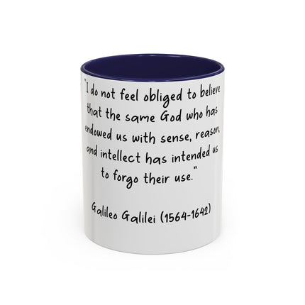 Galileo Quote Mug – 11oz Ceramic Accent Cup for Scholars & Thinkers