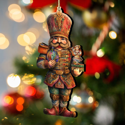 Nutcracker with Clara Wooden Ornaments by G. Debrekht Christmas Decor - 8611059-1