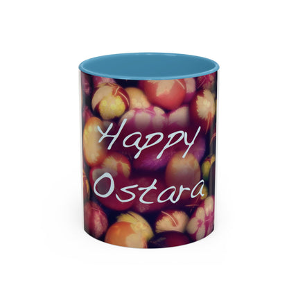 Ostara Accent Mug – 11oz Ceramic Cup with Colored Egg Design