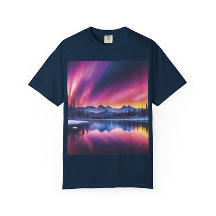 Aurora Lake T-Shirt — Northern Lights Landscape Tee