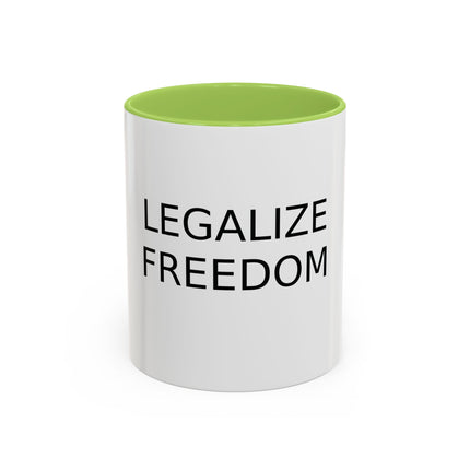 Legalize Freedom Accent Coffee Mug – Colored Handle 11/15oz
