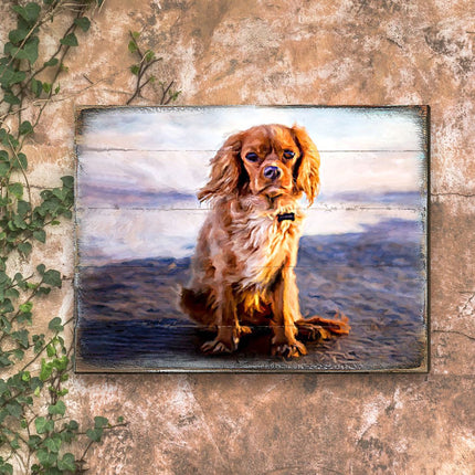 Alodie Small Dog Art Wooden Wall Art by Nature Wonders - Pets Dog and Cats Decor - 95345B-1