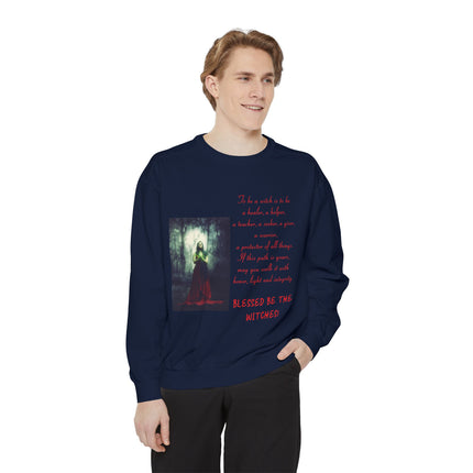 Blessed Be the Witches Sweatshirt – Unisex Garment-Dyed Style